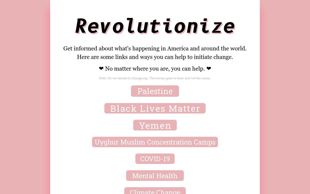 Carrd profile picture for @revolutionize